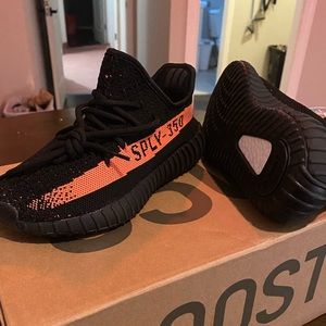 Yeezy Boost 350 V2. Red and Black, Brand New with box.